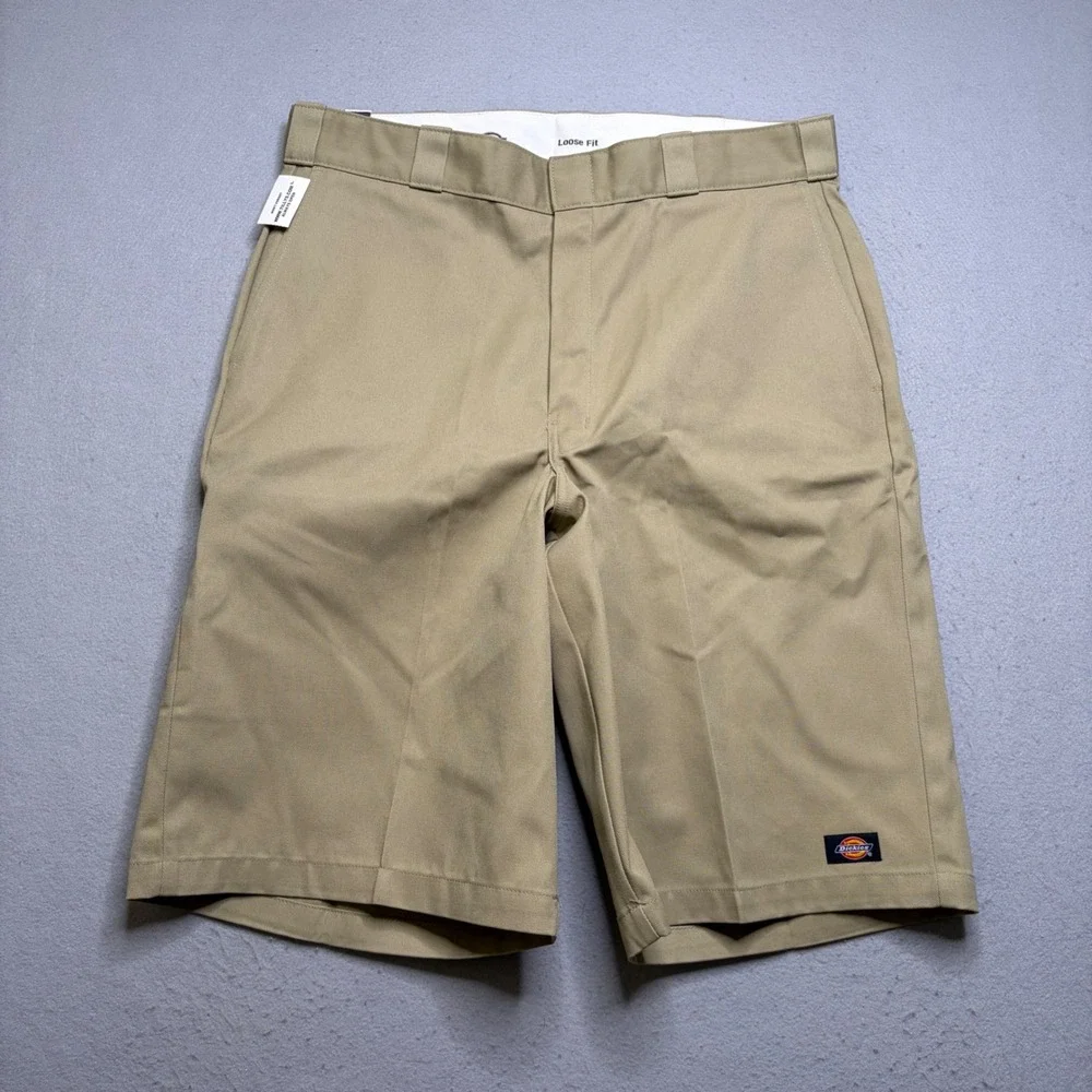Dickies Work Short Mens 36 Khaki WR640KH 13 Inseam Relaxed Loose Fit NWT
